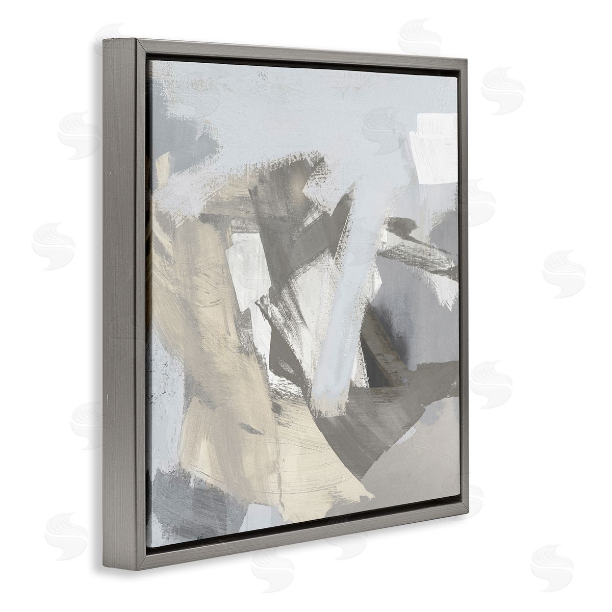 Rachel Springer Grey Subtle Painting Gray Floater Frame Canvas Artside_
