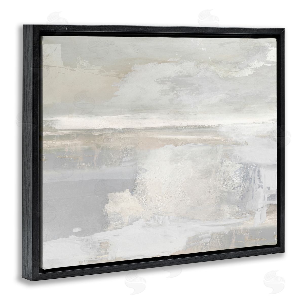 Rachel Springer Modern Grey Scenery Black Floater Frame Canvas Artside_