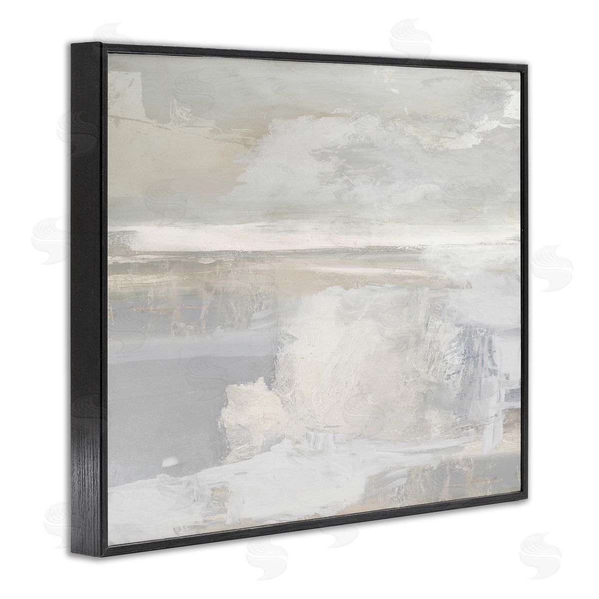 Rachel Springer Modern Grey Scenery Black Framed Giclee Wall Artside_