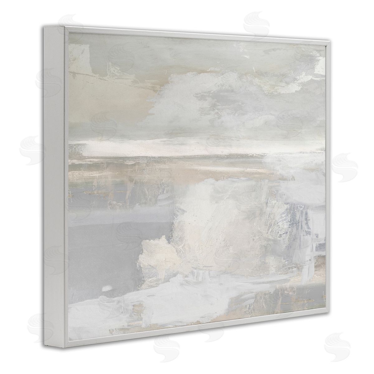 Rachel Springer Modern Grey Scenery White Framed Giclee Wall Artside_
