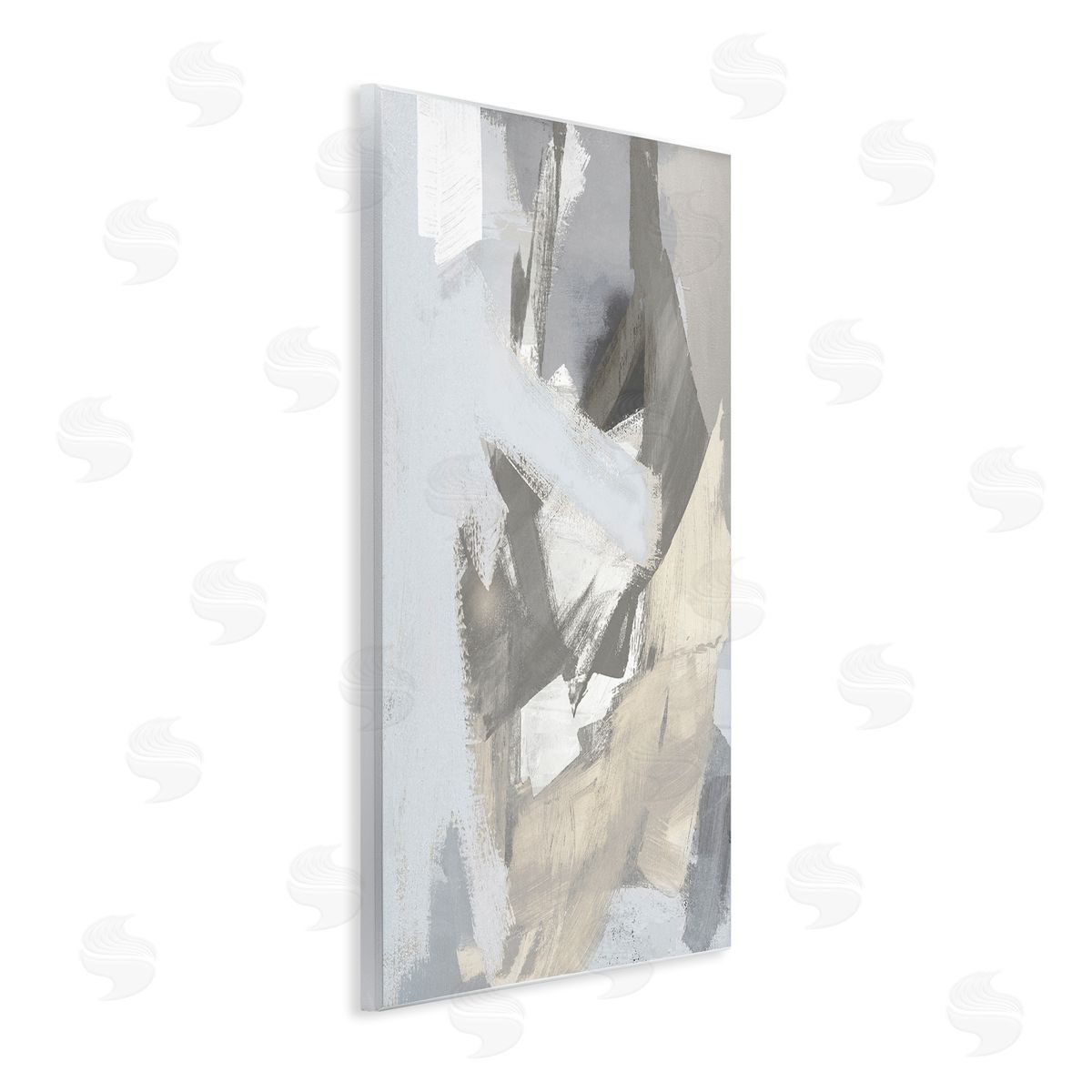 Rachel Springer Chaotic Grey Abstraction Wall Plaque Artside_