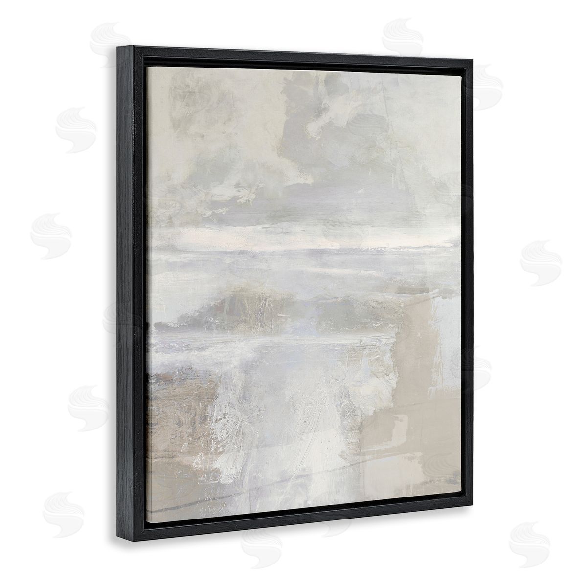 Rachel Springer Foggy Abstract Landscape Black Floater Frame Canvas Artside_