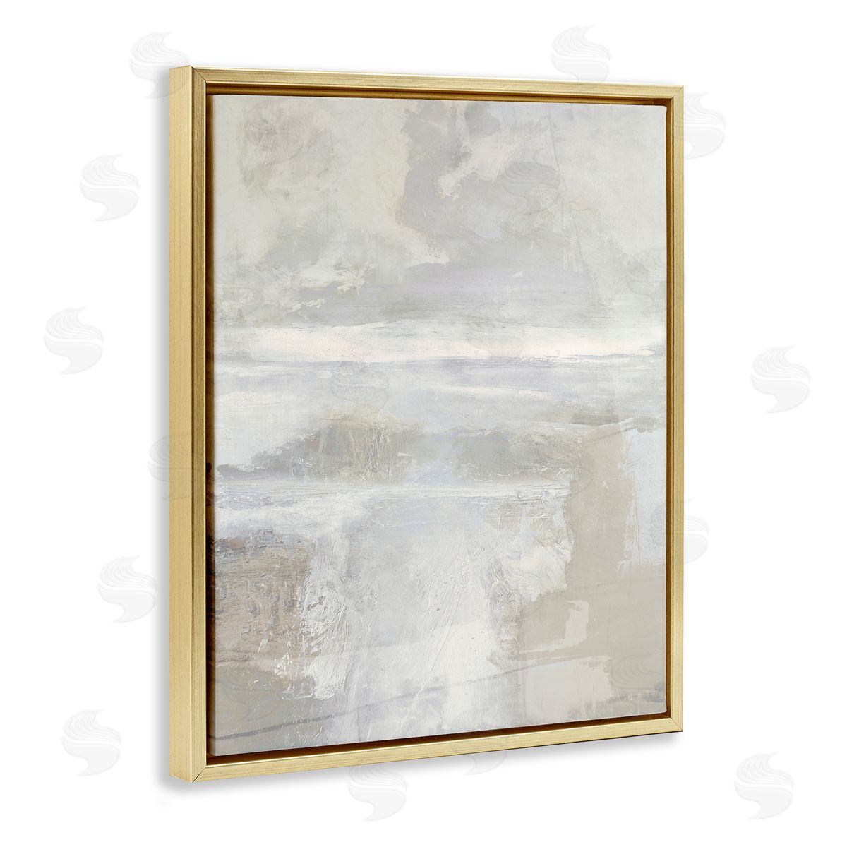 Rachel Springer Foggy Abstract Landscape Gold Floater Frame Canvas Artside_