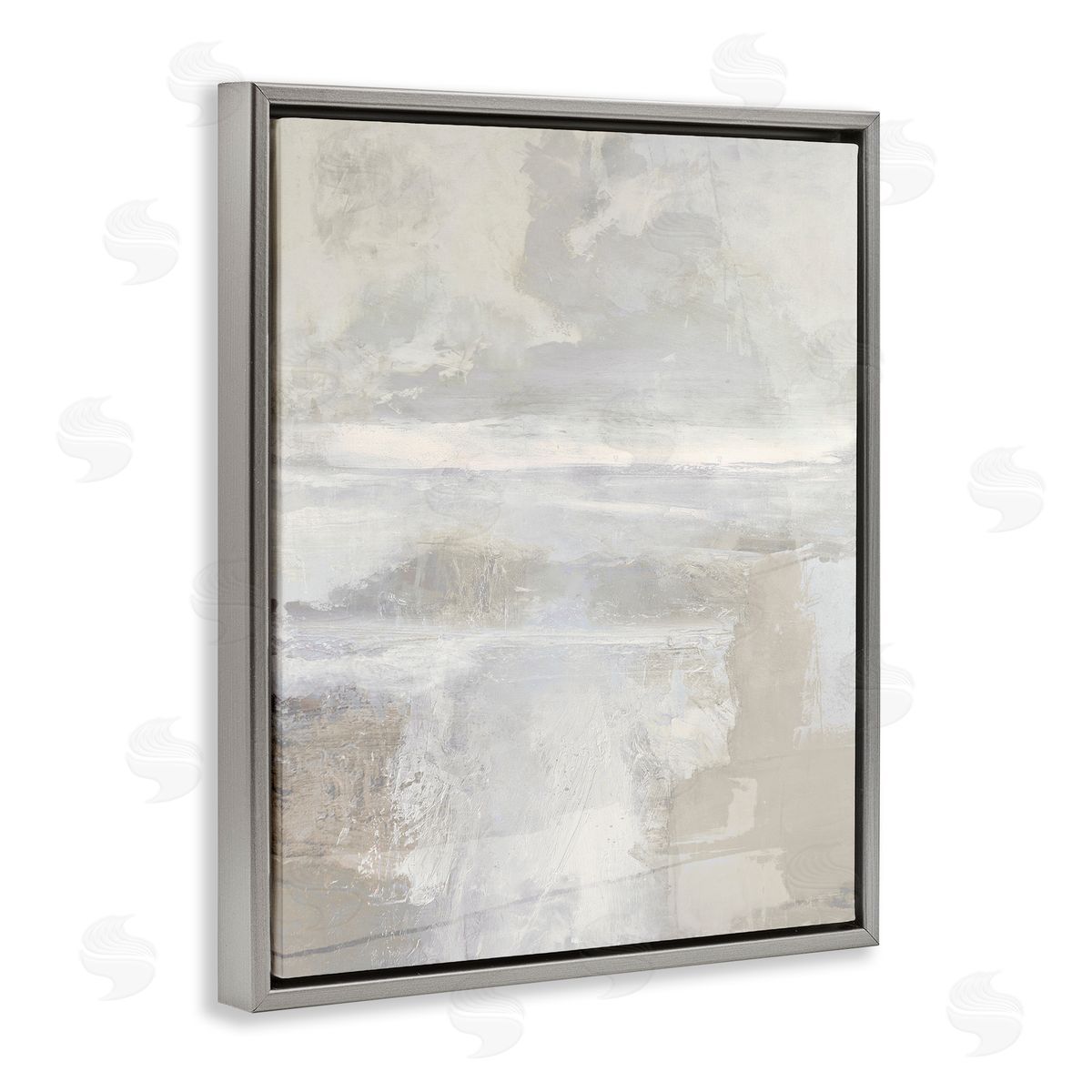 Rachel Springer Foggy Abstract Landscape Gray Floater Frame Canvas Artside_