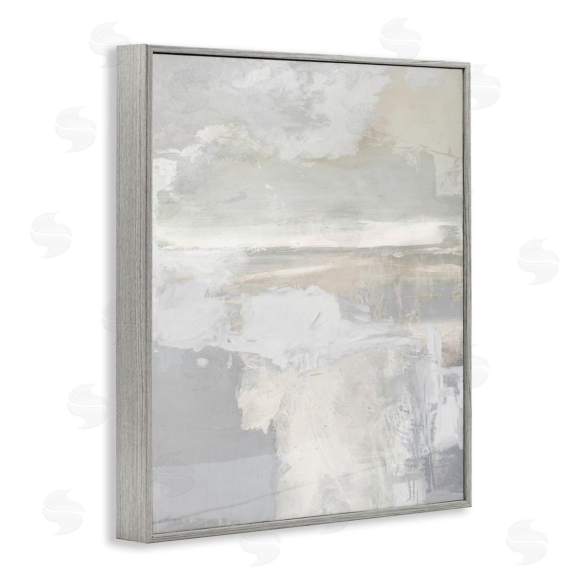 Rachel Springer Muted Abstract Painting Gray Framed Giclee Wall Artside_
