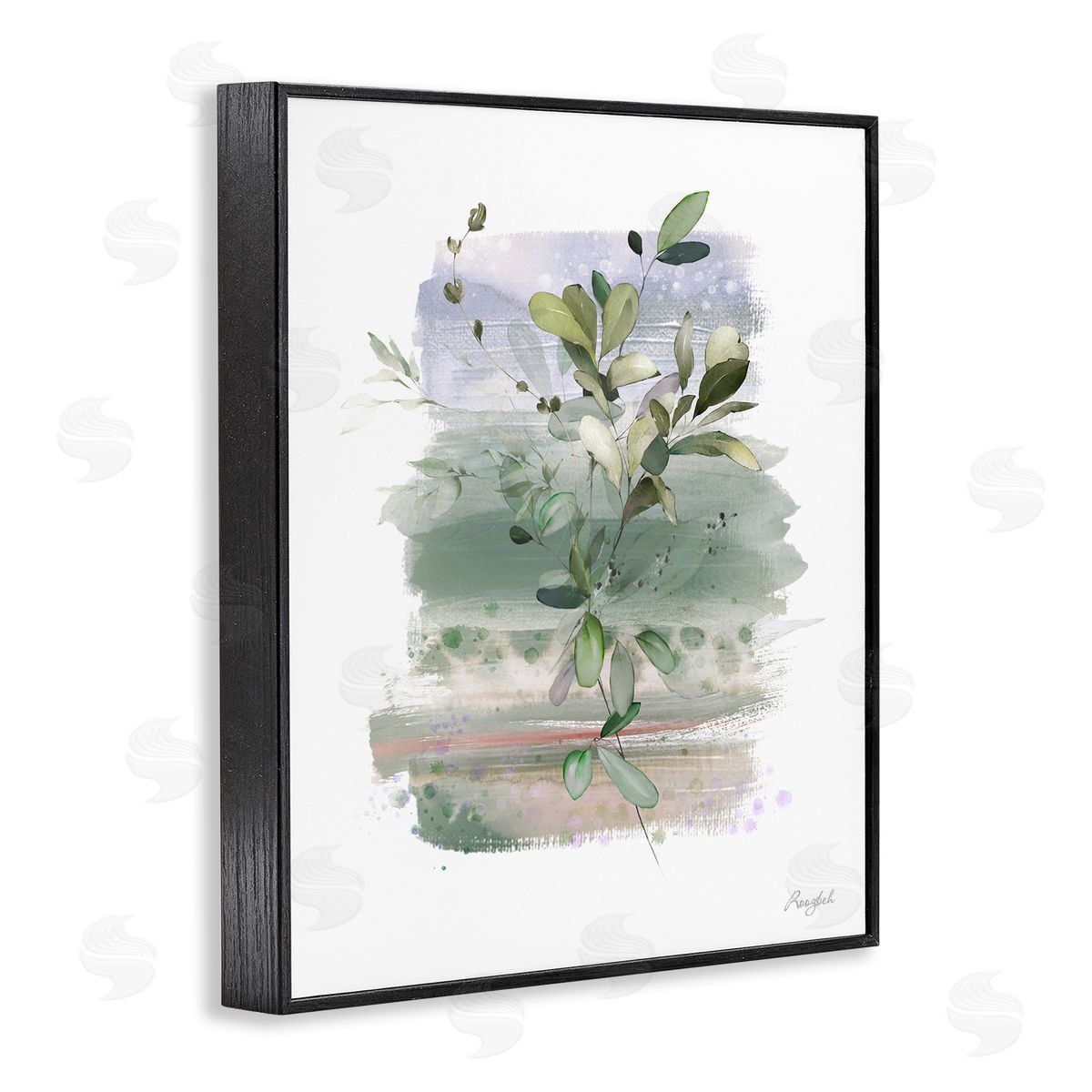 Roozbeh Modern Country Herbs Black Framed Giclee Wall Artside_