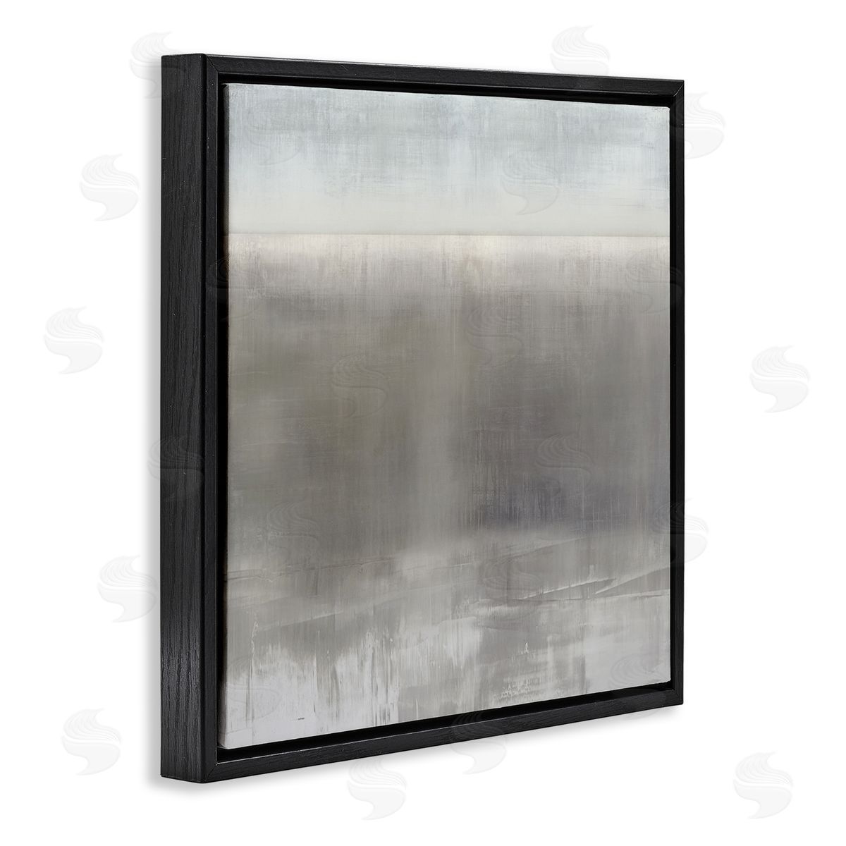 Taylor Hamilton Contemporary Gray Fog Black Floater Frame Canvas Artside_
