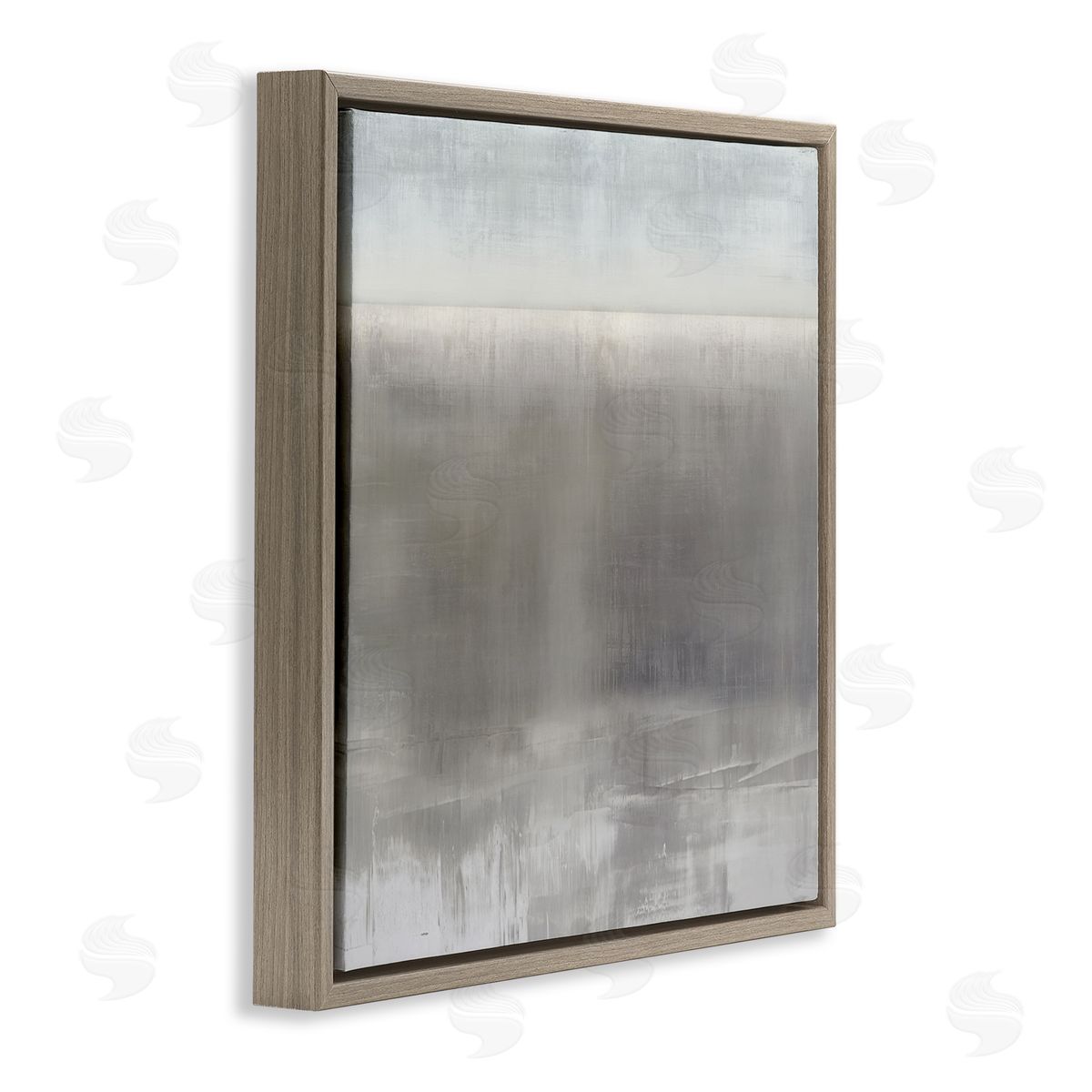 Taylor Hamilton Contemporary Gray Fog Brown Floater Frame Canvas Artside_
