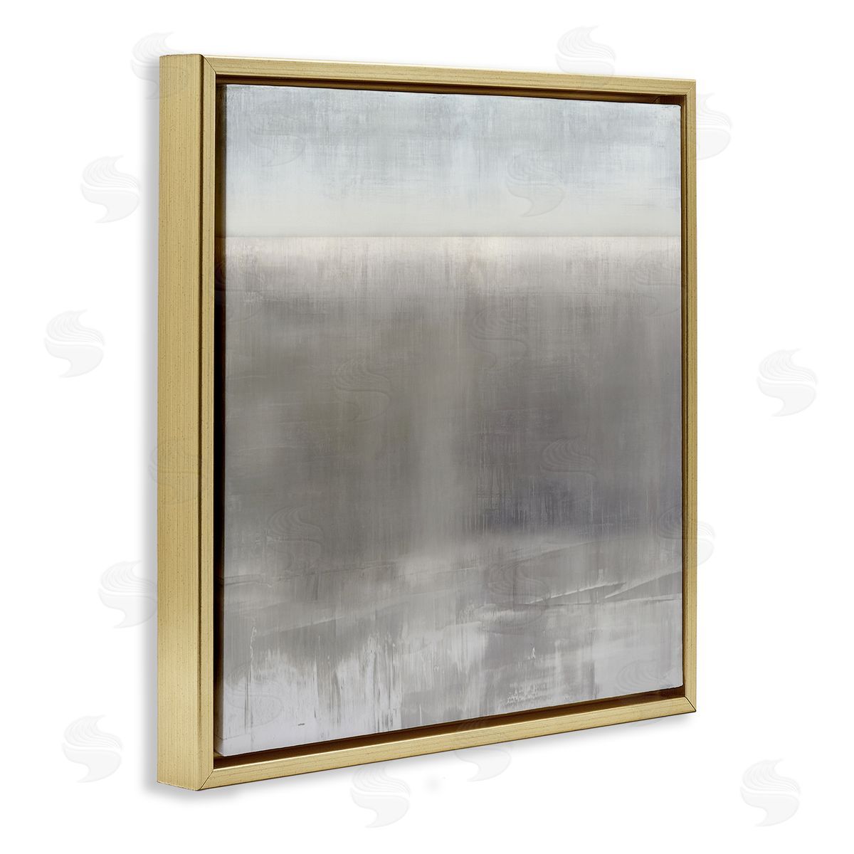 Taylor Hamilton Contemporary Gray Fog Gold Floater Frame Canvas Artside_