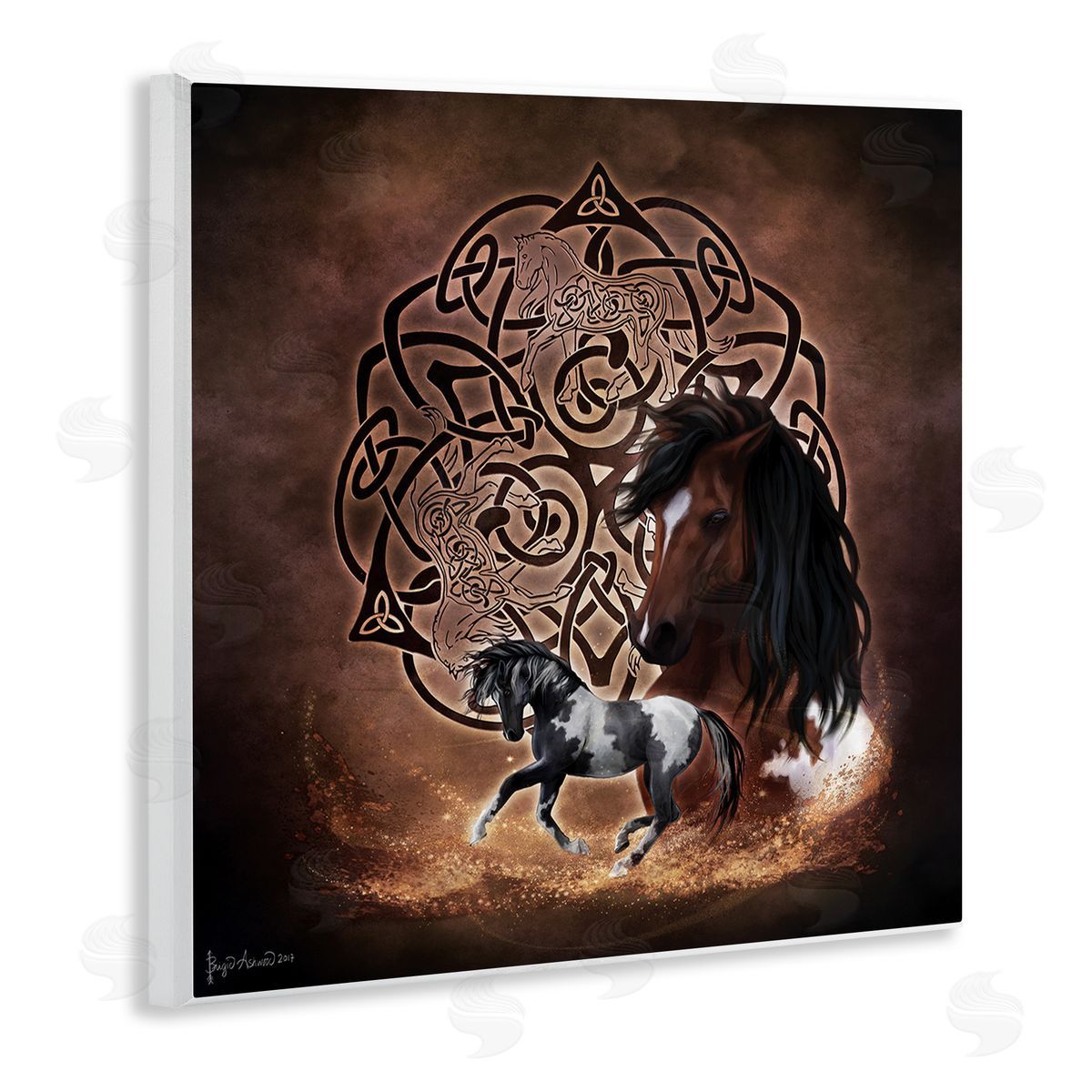 Brigid Ashwood Horse Celtic Knot Wall Plaque Artside_