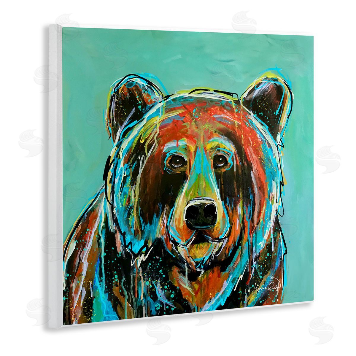 Karrie Evenson Modern Bear Abstract Wall Plaque Artside_