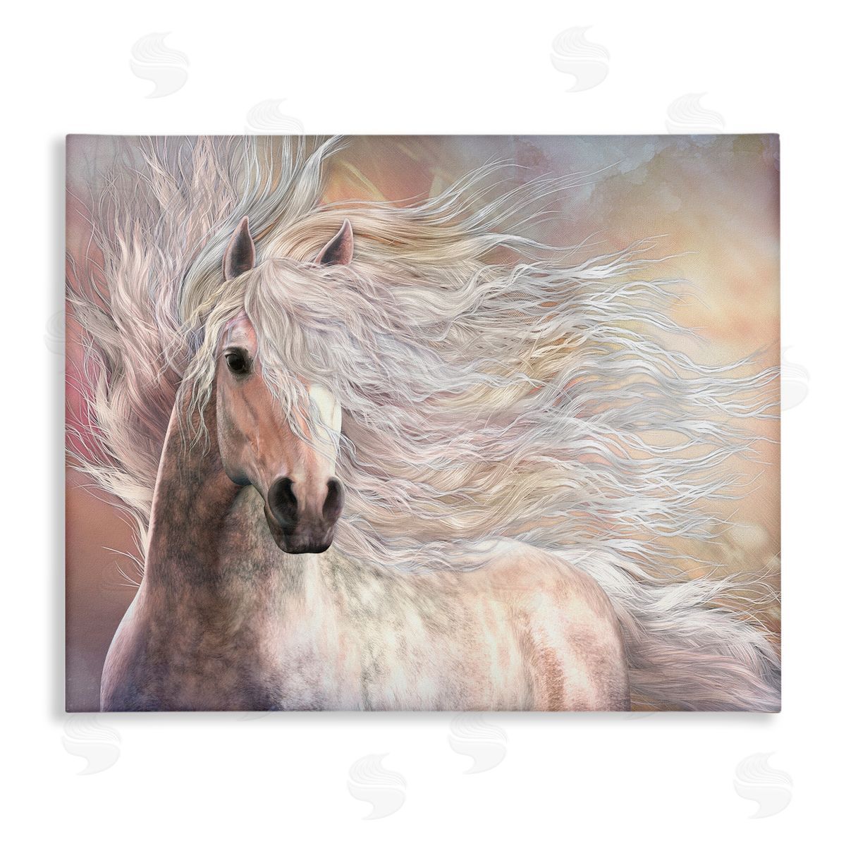 Laurie Prindle Cielo Windblown Stallion Portrait Canvas Wall Art