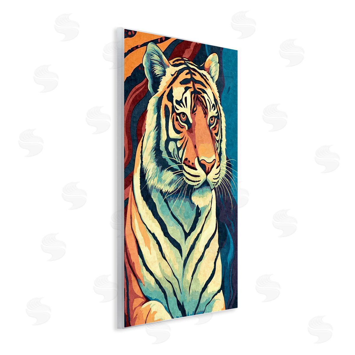 Ziwei Li Wild Tiger Painting Wall Plaque Artside_
