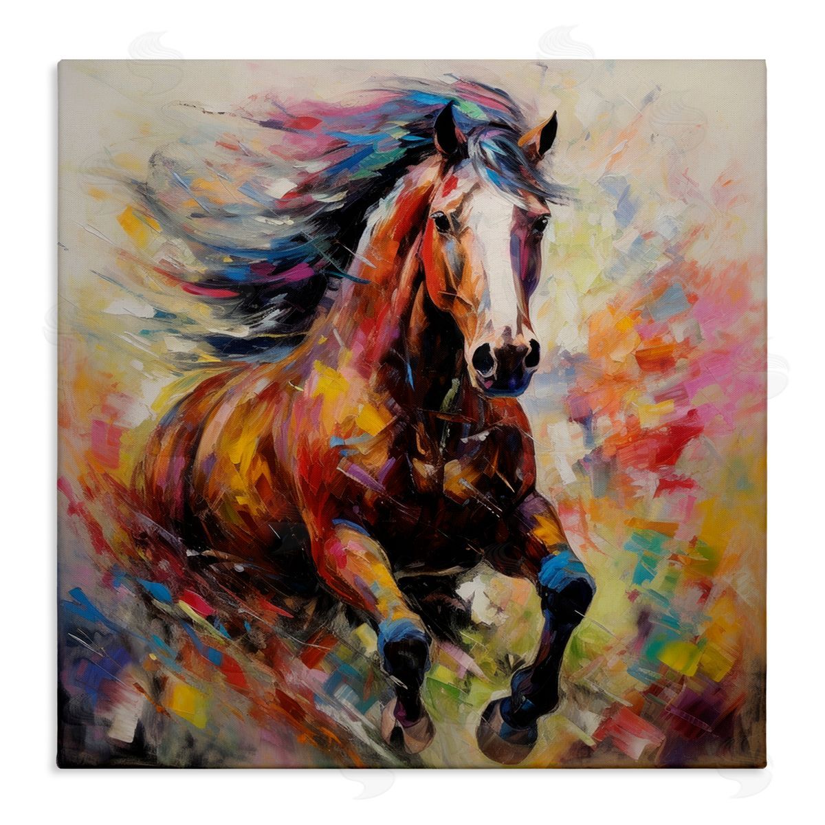 Irena Orlov Vivid Horse Galloping Canvas Wall Art