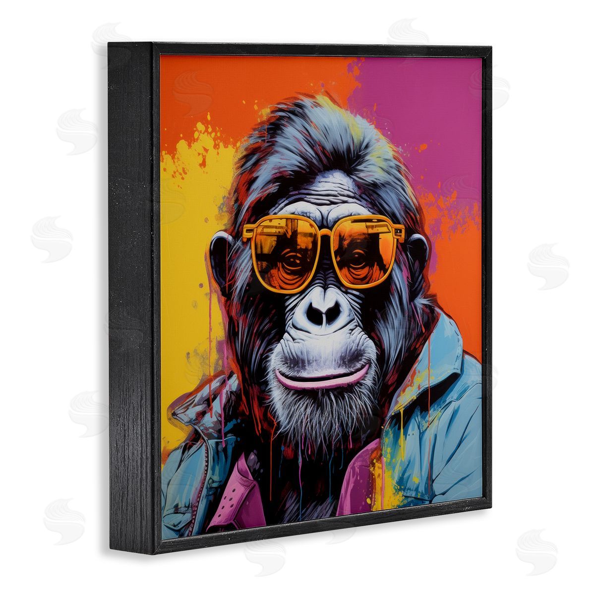 Irena Orlov Modern Urban Gorilla Black Framed Giclee Wall Artside_