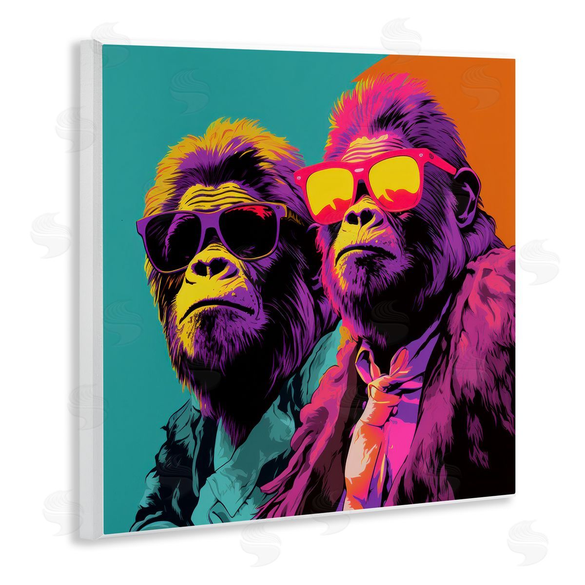 Irena Orlov Pop Style Gorilla Duo Wall Plaque Artside_