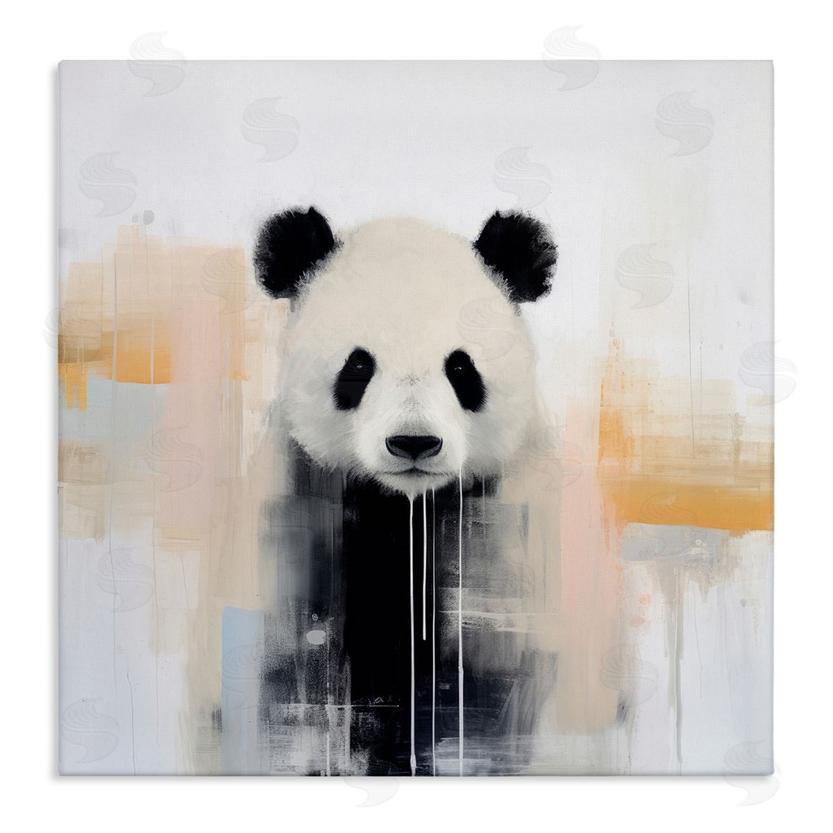 Irena Orlov Abstract Panda Bear Canvas Wall Art