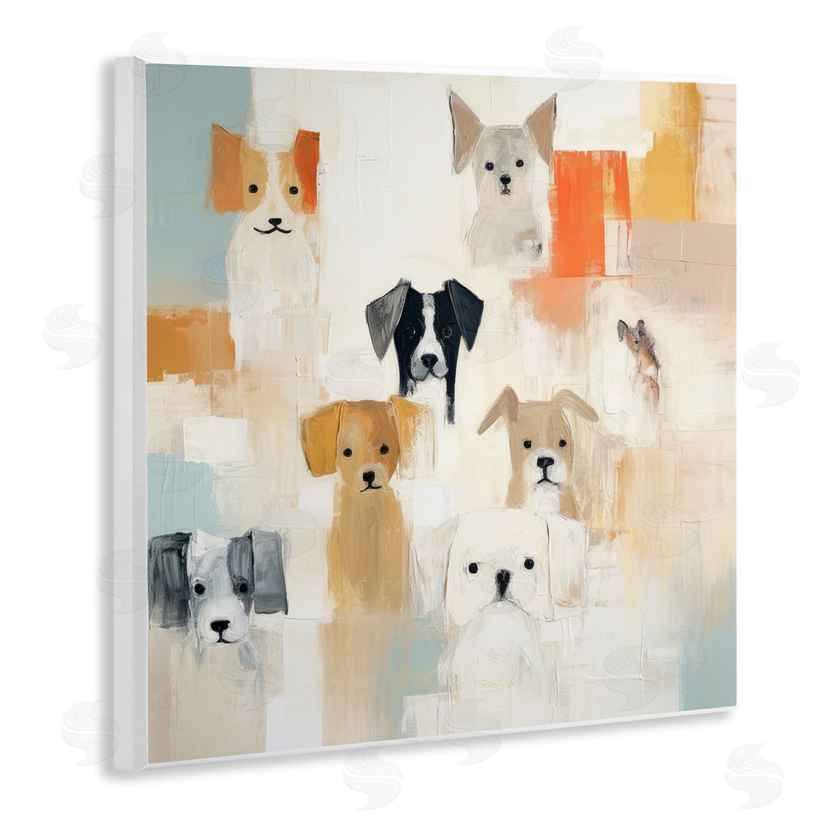 Modern Dog Collage Wood Plaque Wall Art, Home Decor by Irena Orlov