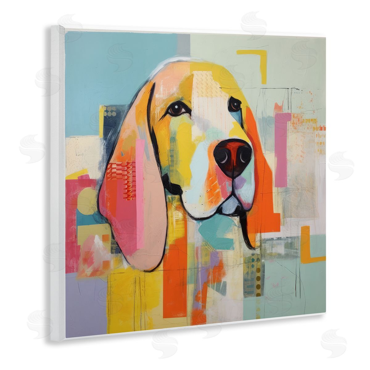 Abstract Dog Portrait Wood Plaque Wall Art, Home Decor by Irena Orlov