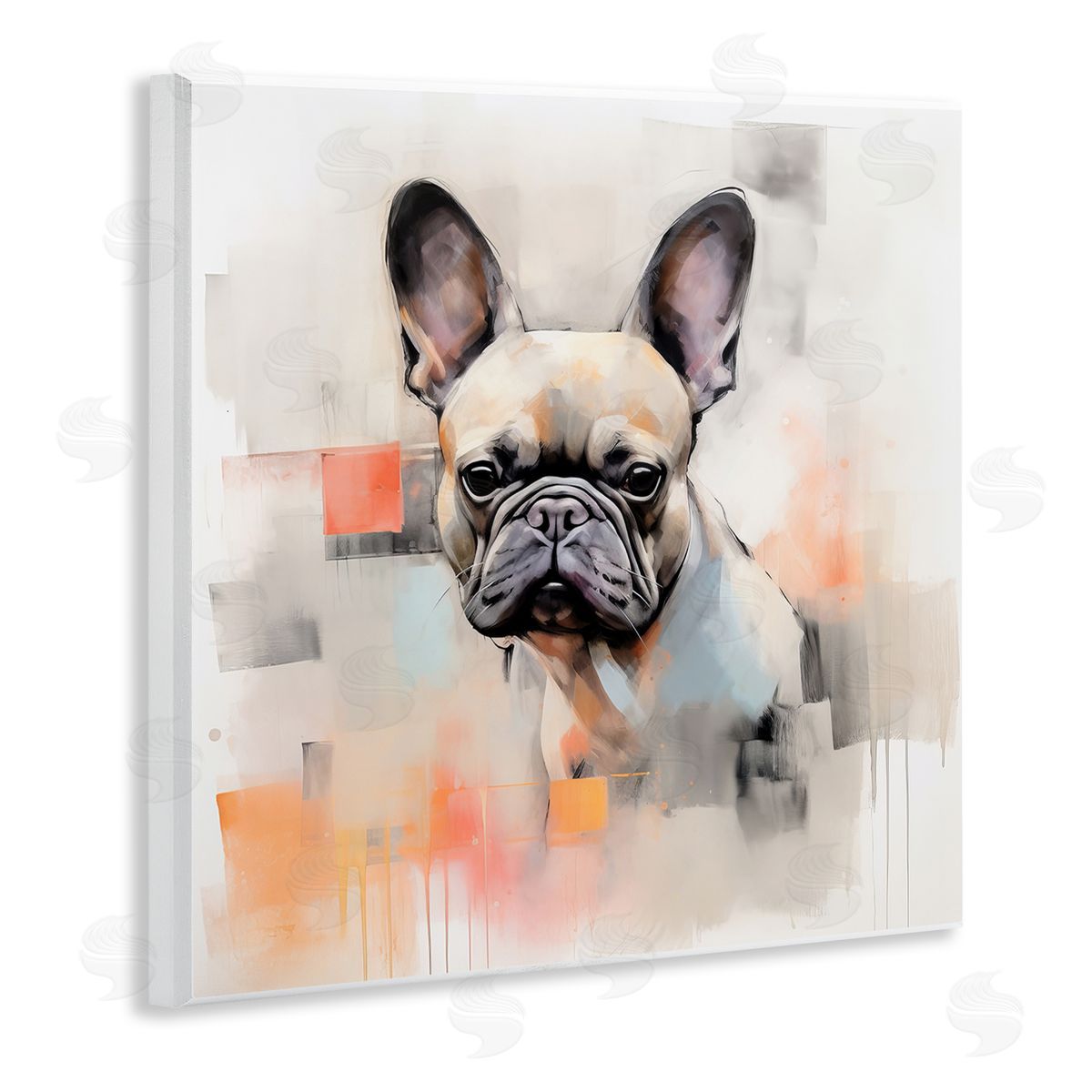 French Bulldog Abstract Wood Plaque Wall Art, Home Decor by Irena Orlov