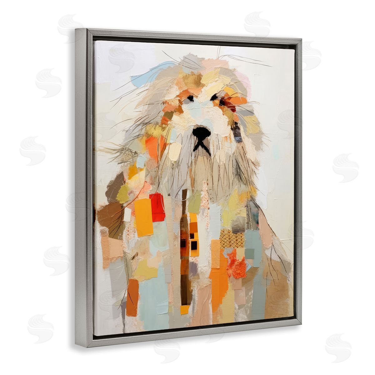 Irena Orlov Modern Pet Collage Gray Floater Frame Canvas Artside_