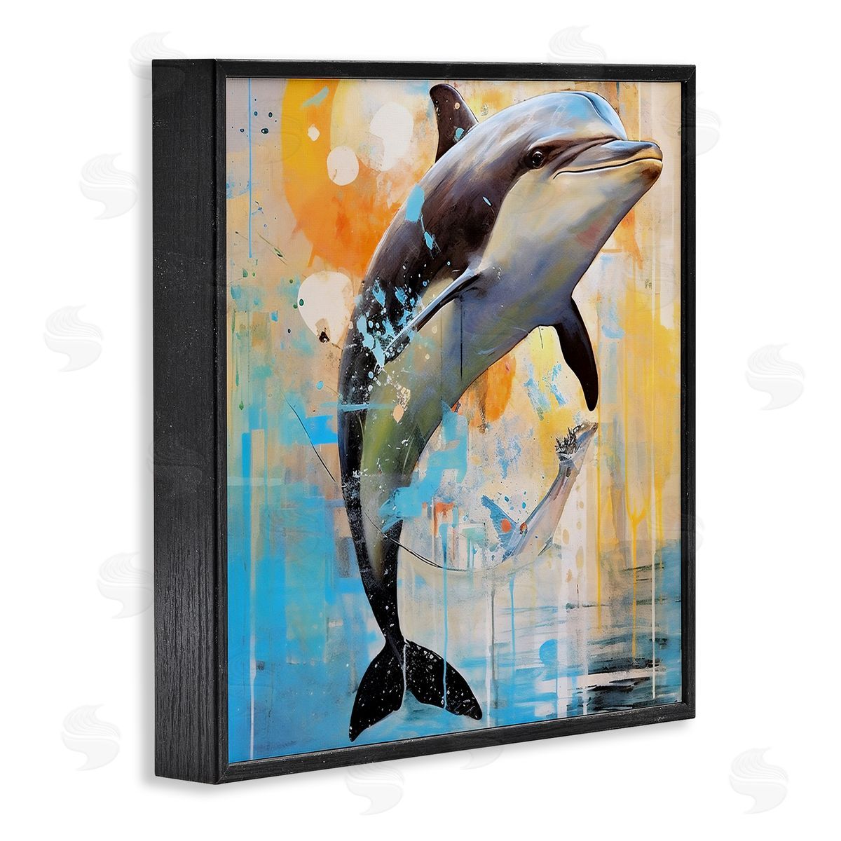 Ray Powers Abstract Sea Life Portrait Black Framed Giclee Wall Artside_