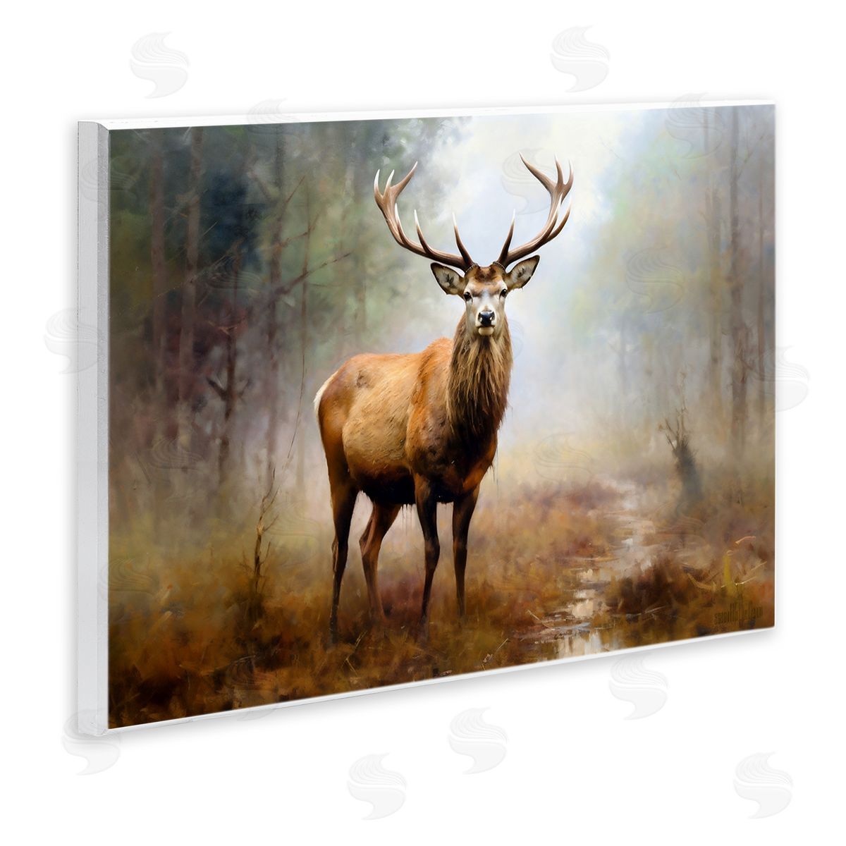 Ray Powers Deer Woodland Trees Wall Plaque Artside_