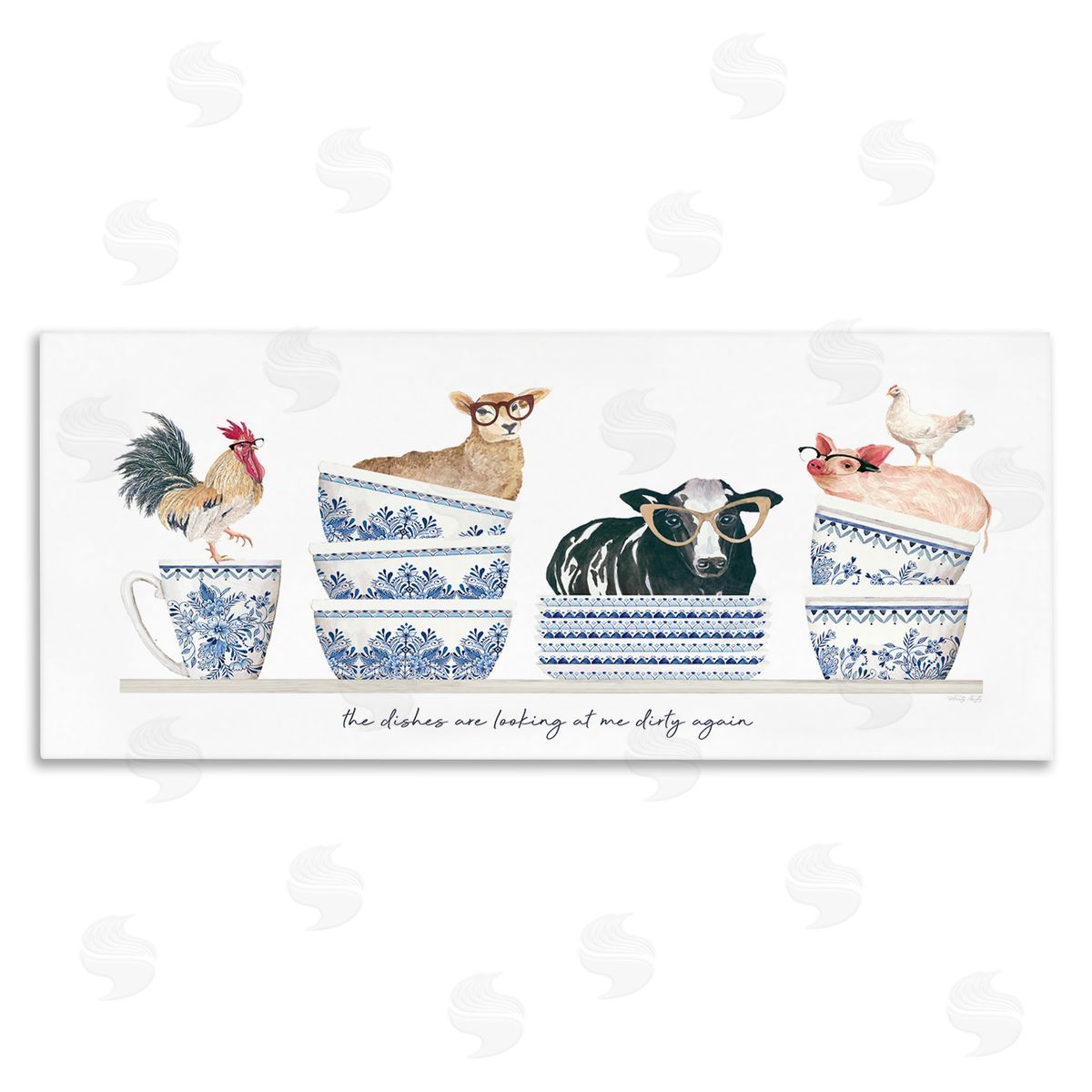 Cindy Jacobs Farmhouse Dirty Dishes Canvas Wall Art