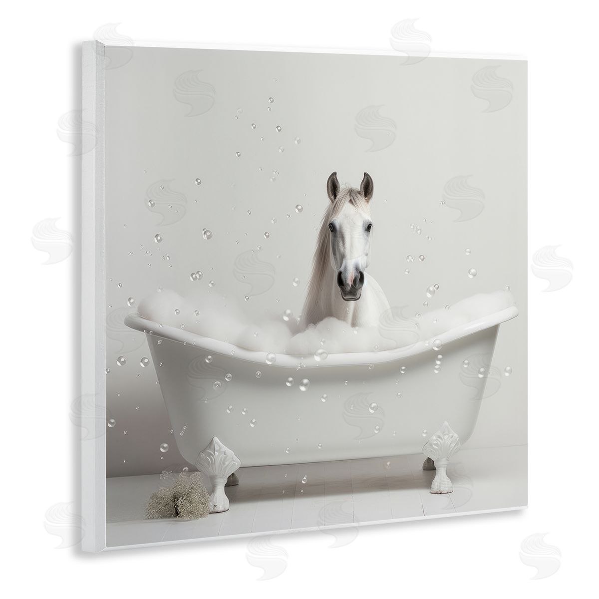 Lazar Studio Horse Bubble Bath Wall Plaque Artside_