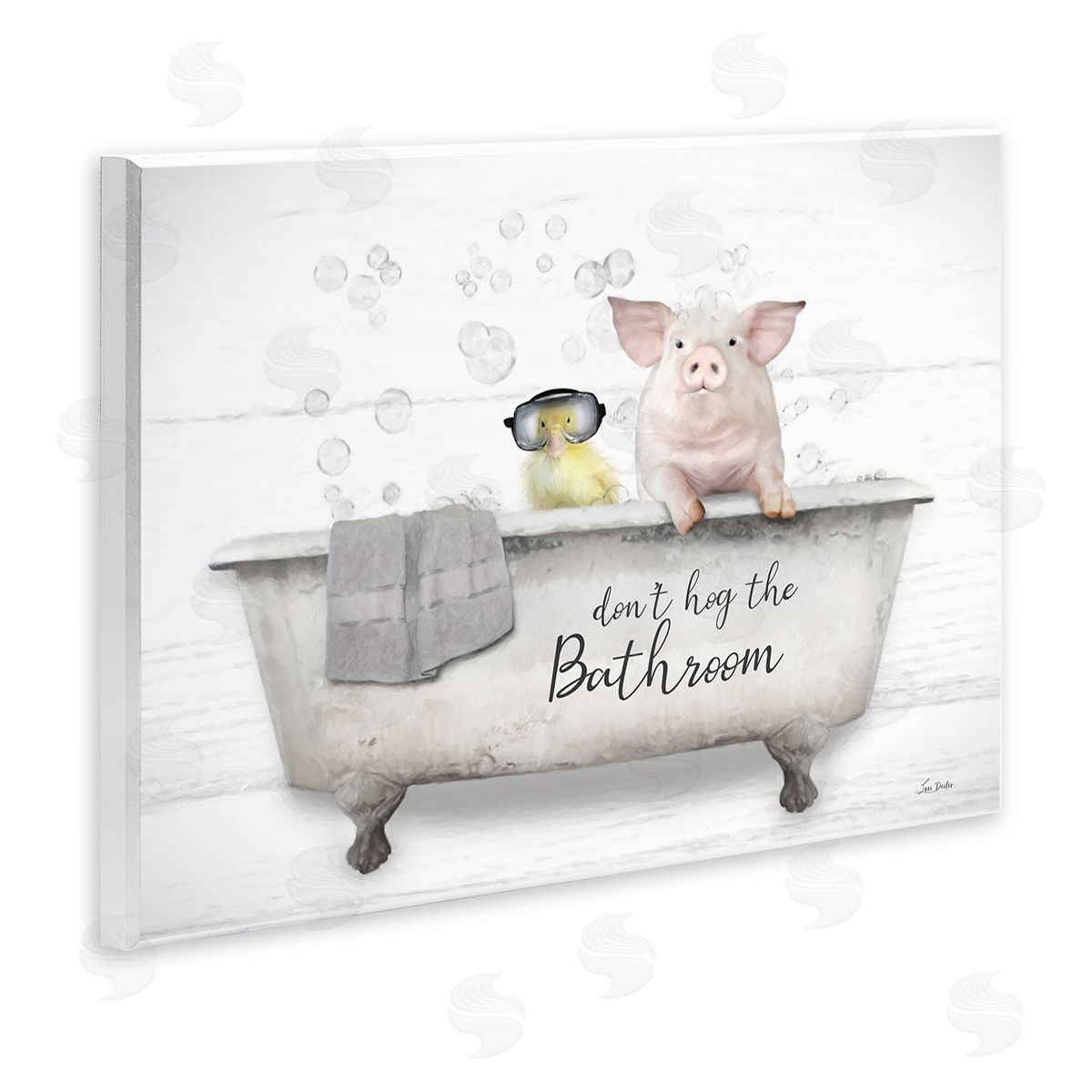 Lori Deiter Don't Hog Bathroom Wall Plaque Artside_