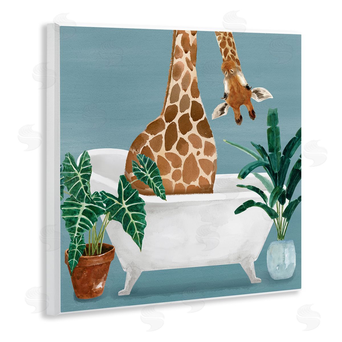 Masey St. Studios Botanical Bathroom Giraffe Wall Plaque Artside_
