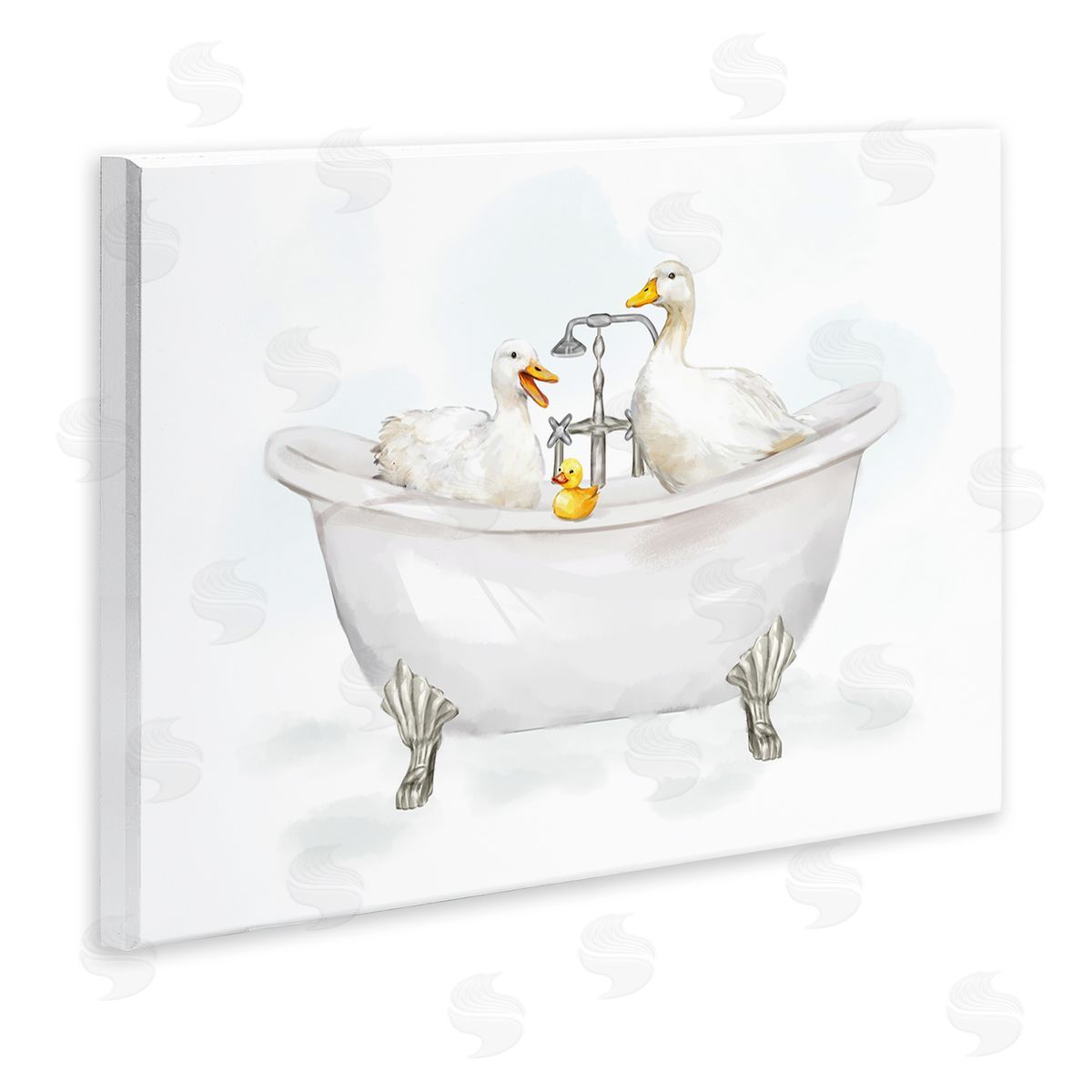 Ziwei Li Ducks in Bathtub Wall Plaque Artside_