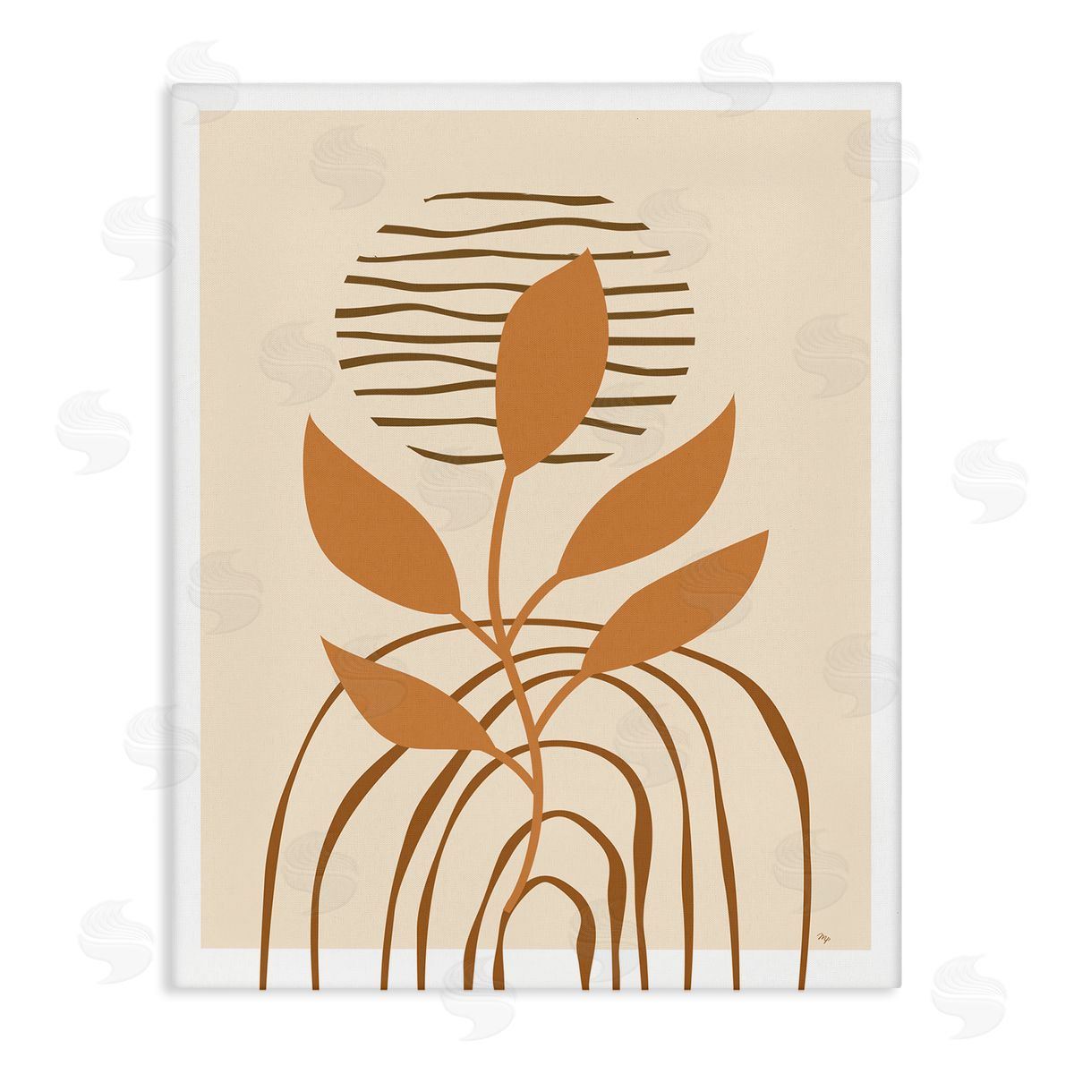 Martina Pavlova Earthy Boho Plant Canvas Wall Art