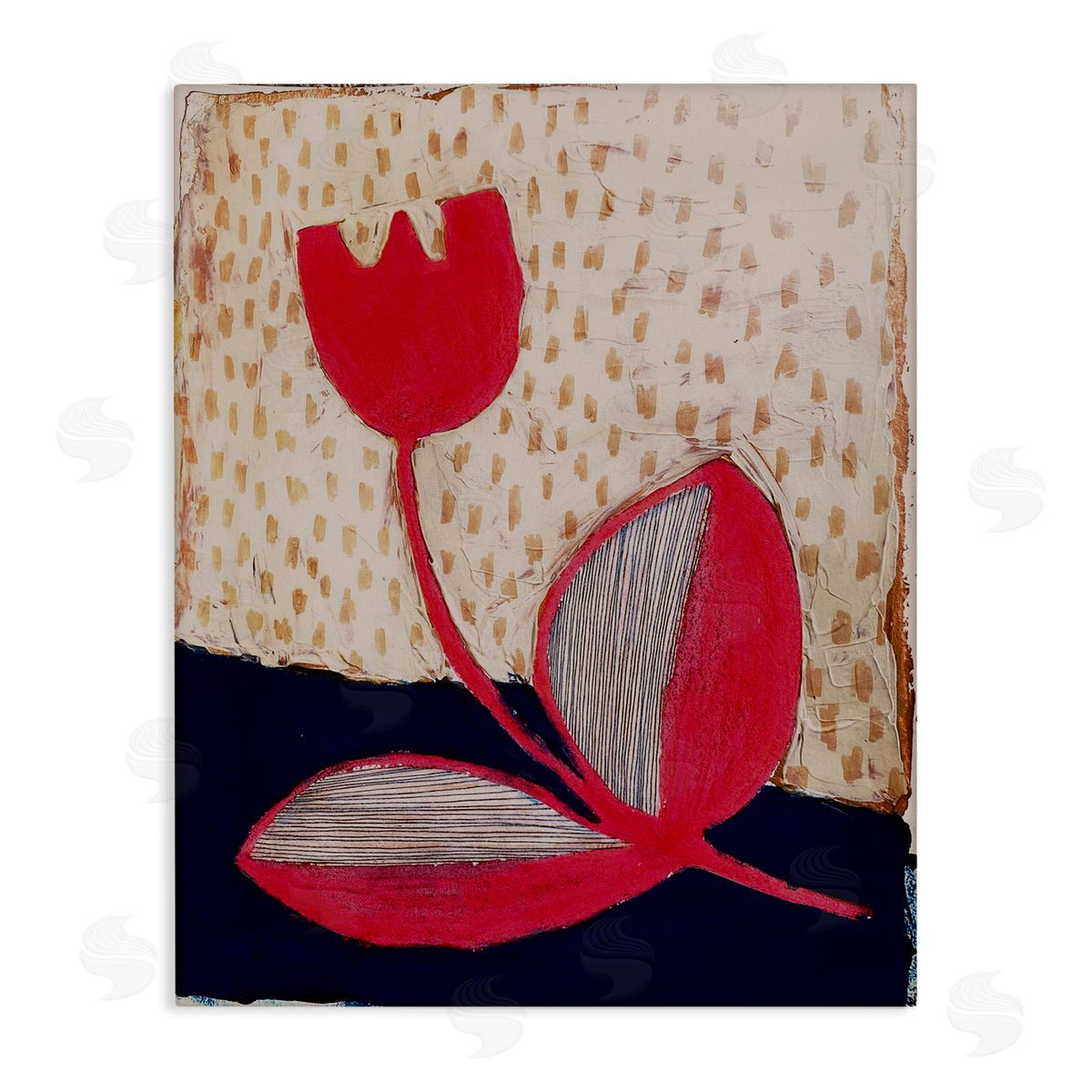 Birgit Maria Kiennast Red Boho Flower Canvas Wall Art