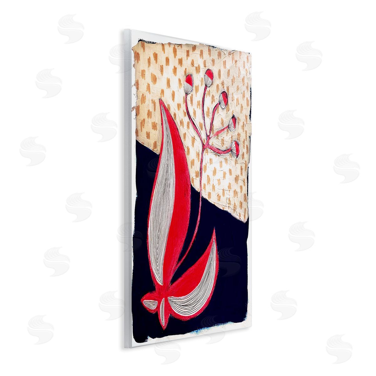 Birgit Maria Kiennast Abstract Boho Flower Wall Plaque Artside_