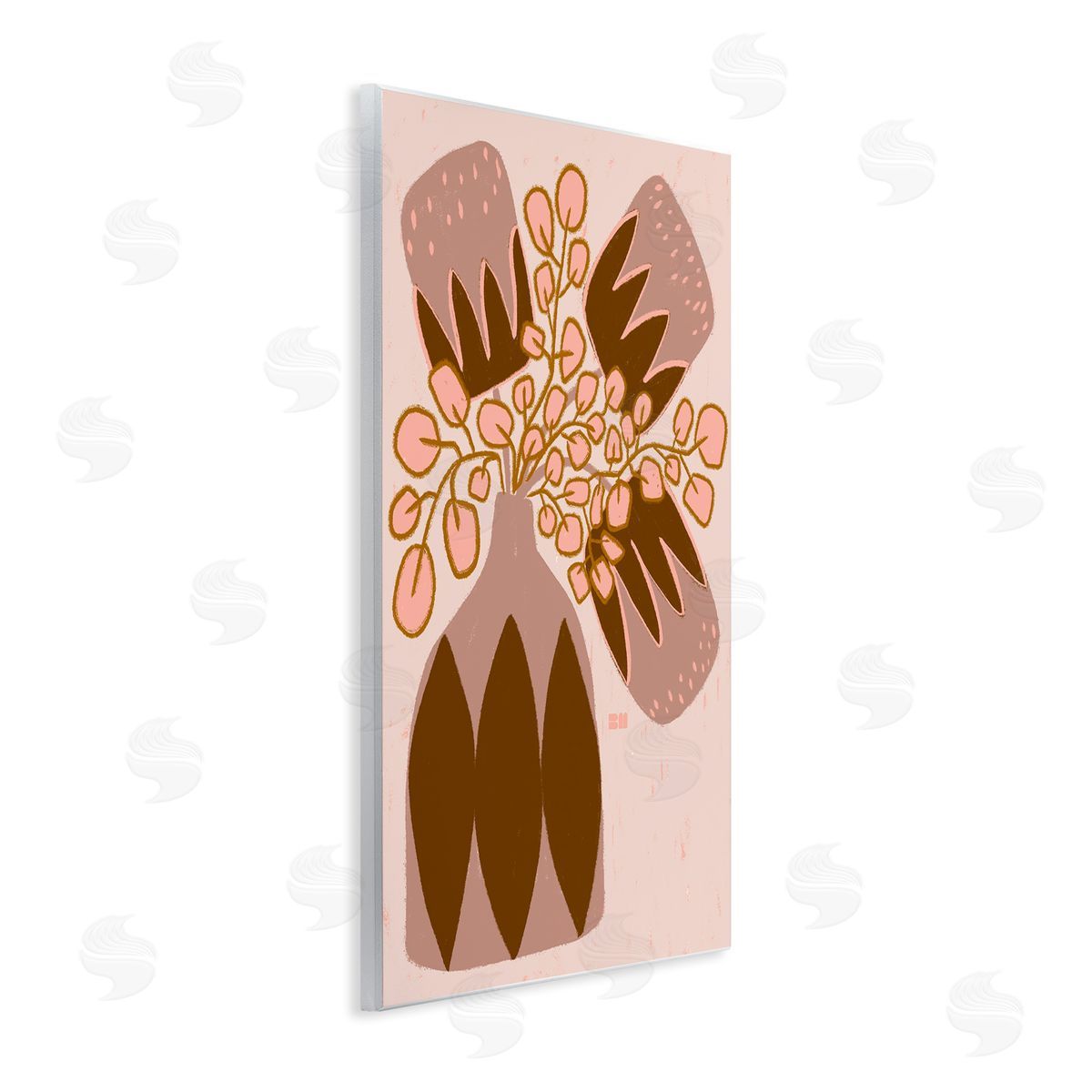 Birgit Maria Kiennast Boho Patterned Vase Wall Plaque Artside_