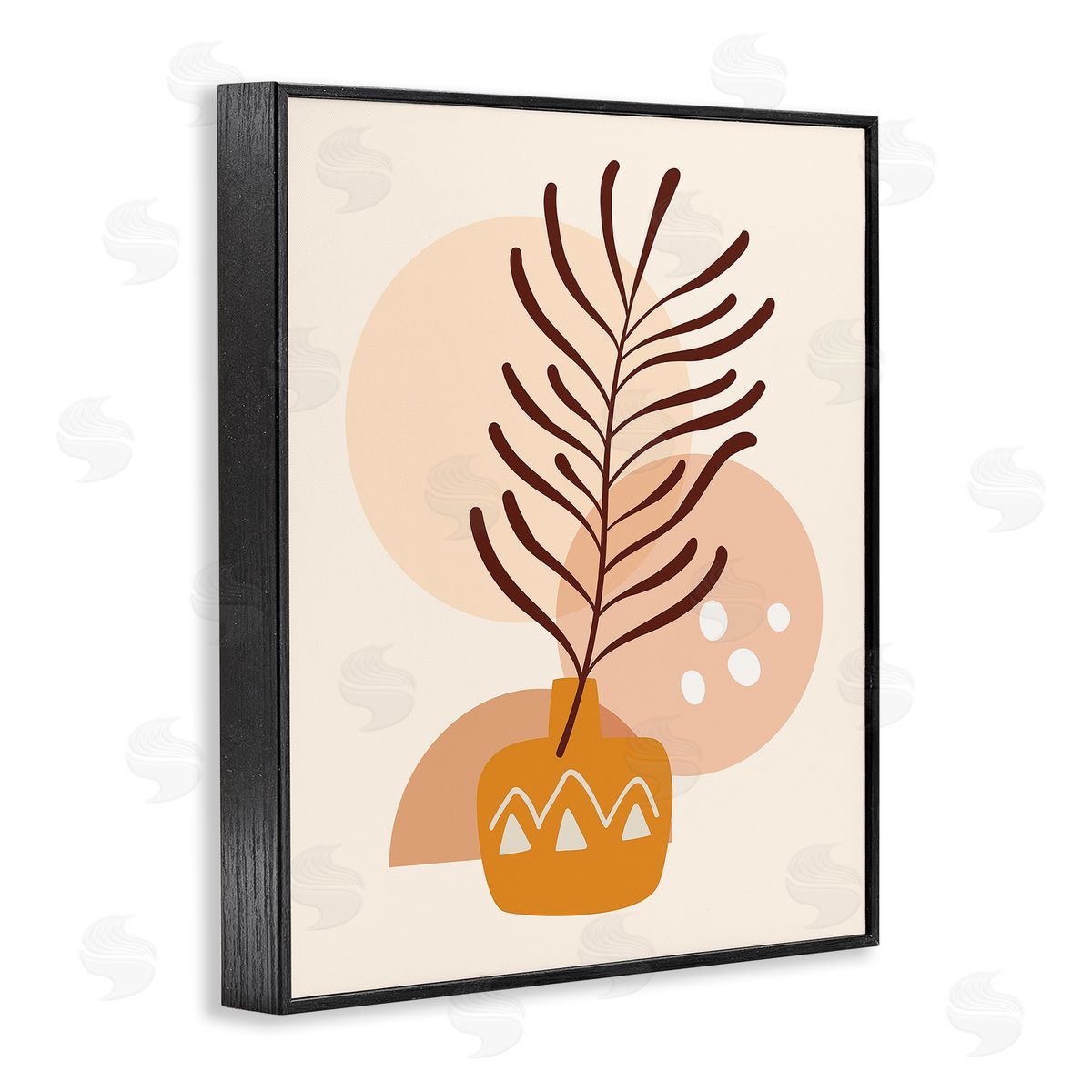 Arctic Frame Geometric Boho Botanical Black Framed Giclee Wall Artside_
