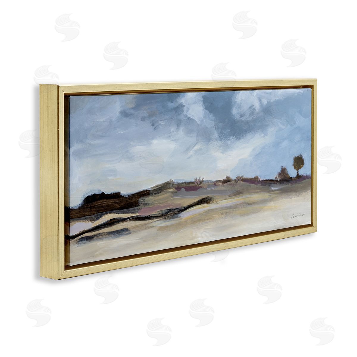 Pamela Munger Desert Landscape Painting Gold Floater Frame Canvas Artside_