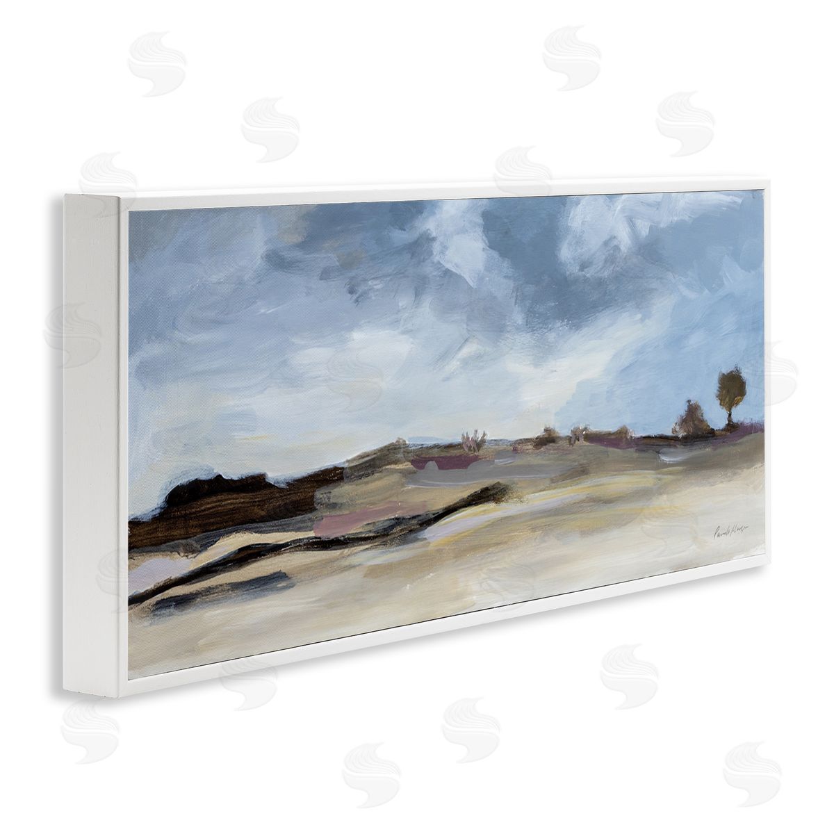 Pamela Munger Desert Landscape Painting White Framed Giclee Wall Artside_