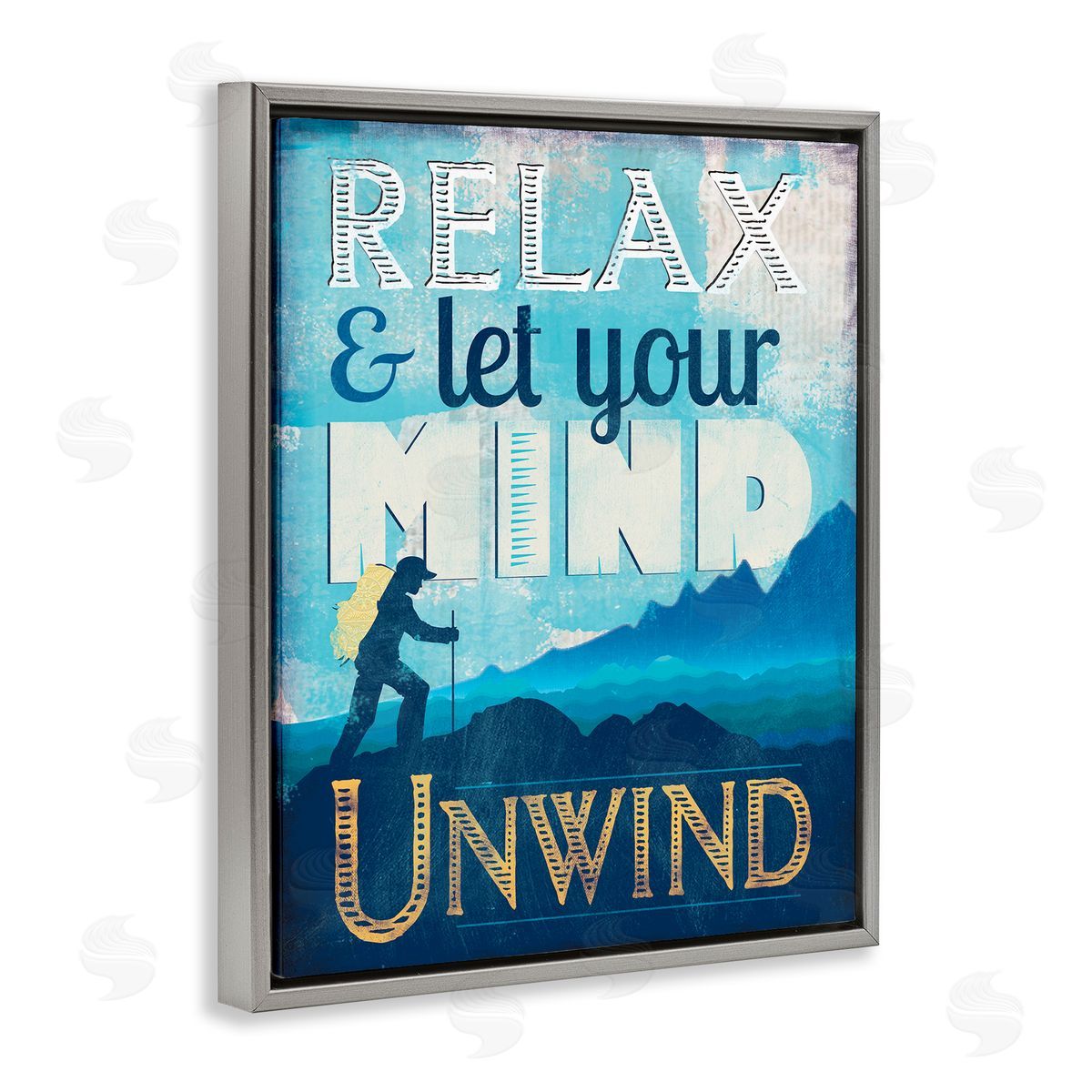 Judi Bagnato Unwind Hiking Nature Gray Floater Frame Canvas Artside_