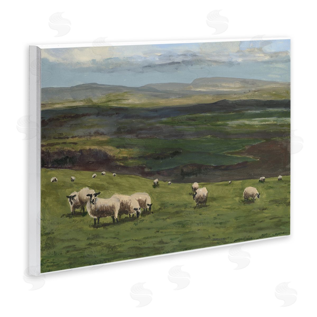 Michael Willett Flock of Sheep Grazing Wall Plaque Artside_