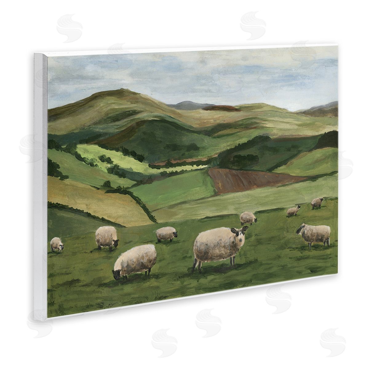 Michael Willett Countryside Sheep Grazing Wall Plaque Artside_