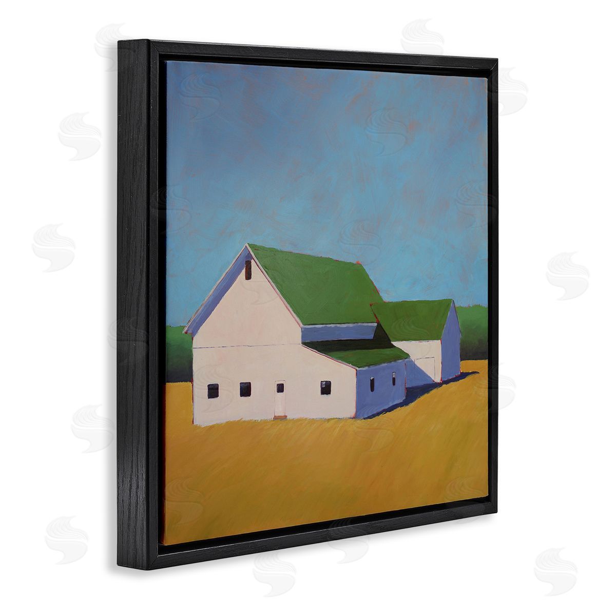 Carol Young Country Barn Landscape Black Floater Frame Canvas Artside_