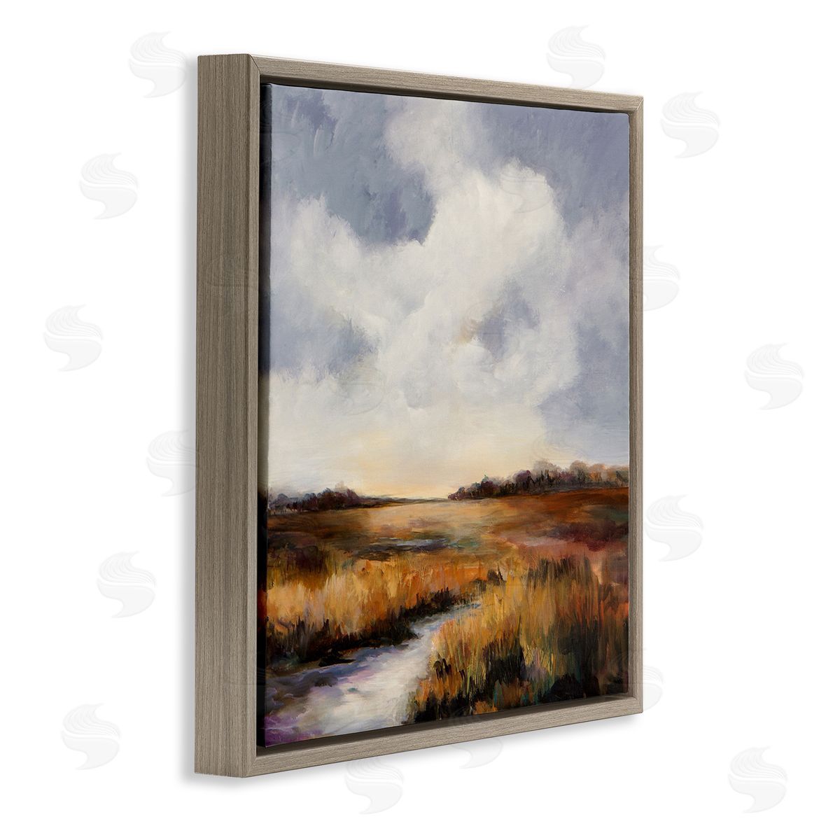 Karen Hale Traditional Country Landscape Brown Floater Frame Canvas Artside_