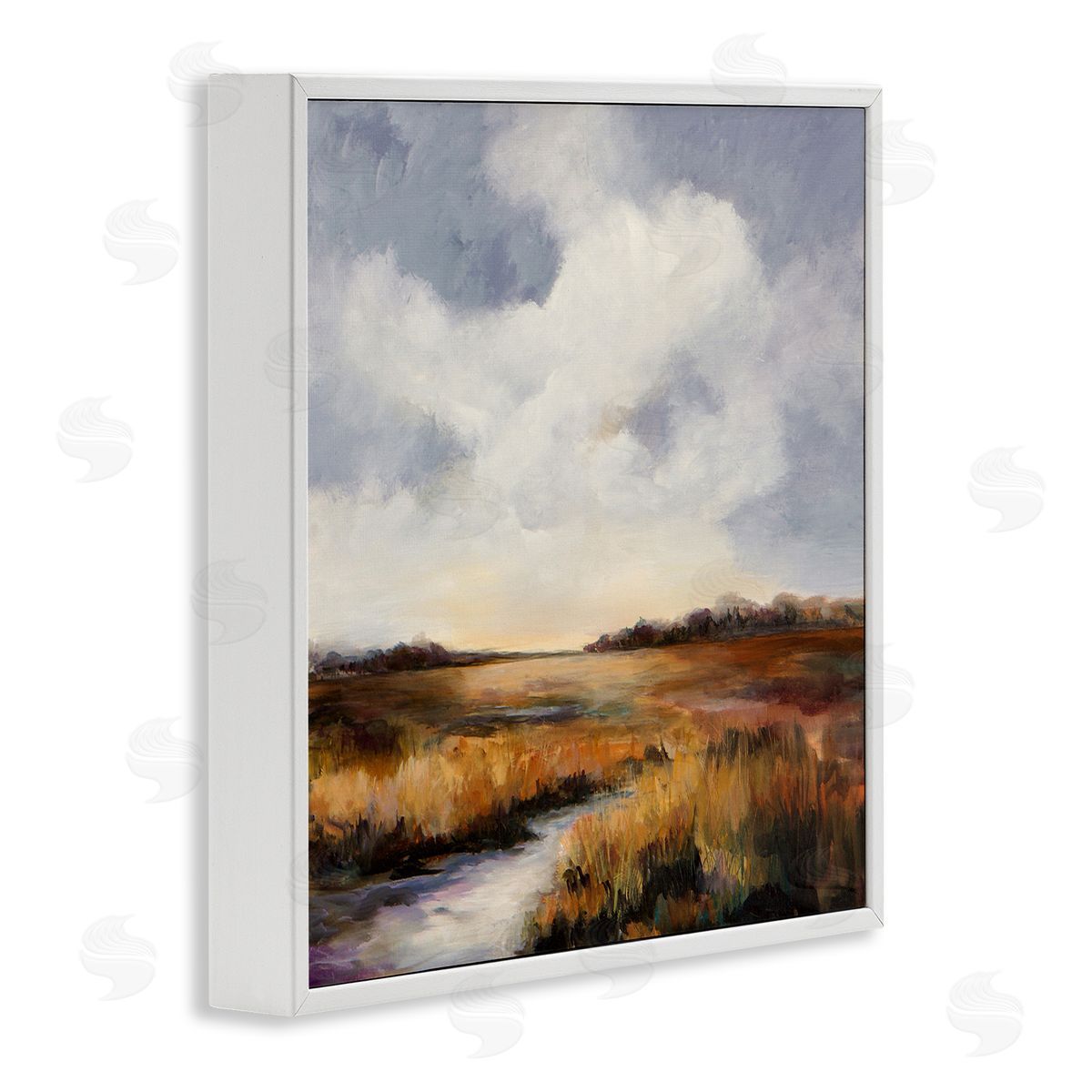 Karen Hale Traditional Country Landscape White Framed Giclee Wall Artside_
