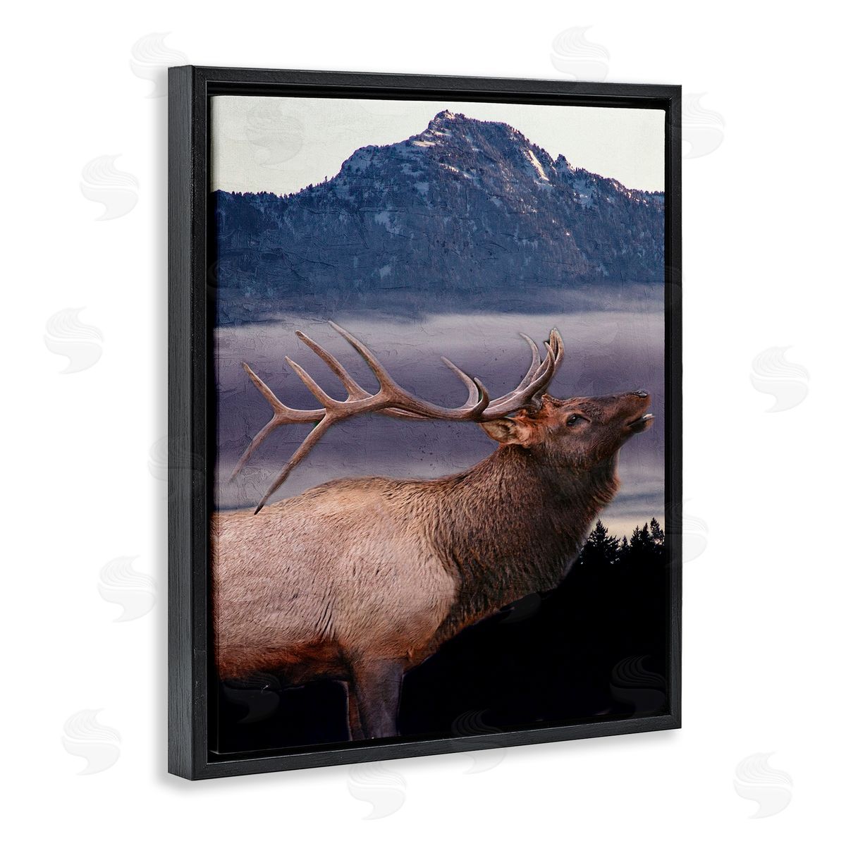 Kim Allen Elk Mountain Landscape Black Floater Frame Canvas Artside_