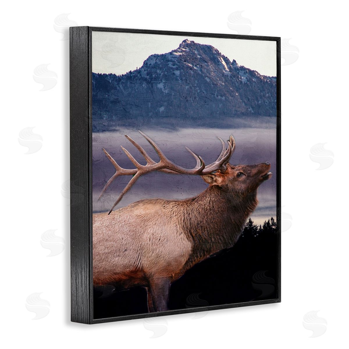 Kim Allen Elk Mountain Landscape Black Framed Giclee Wall Artside_