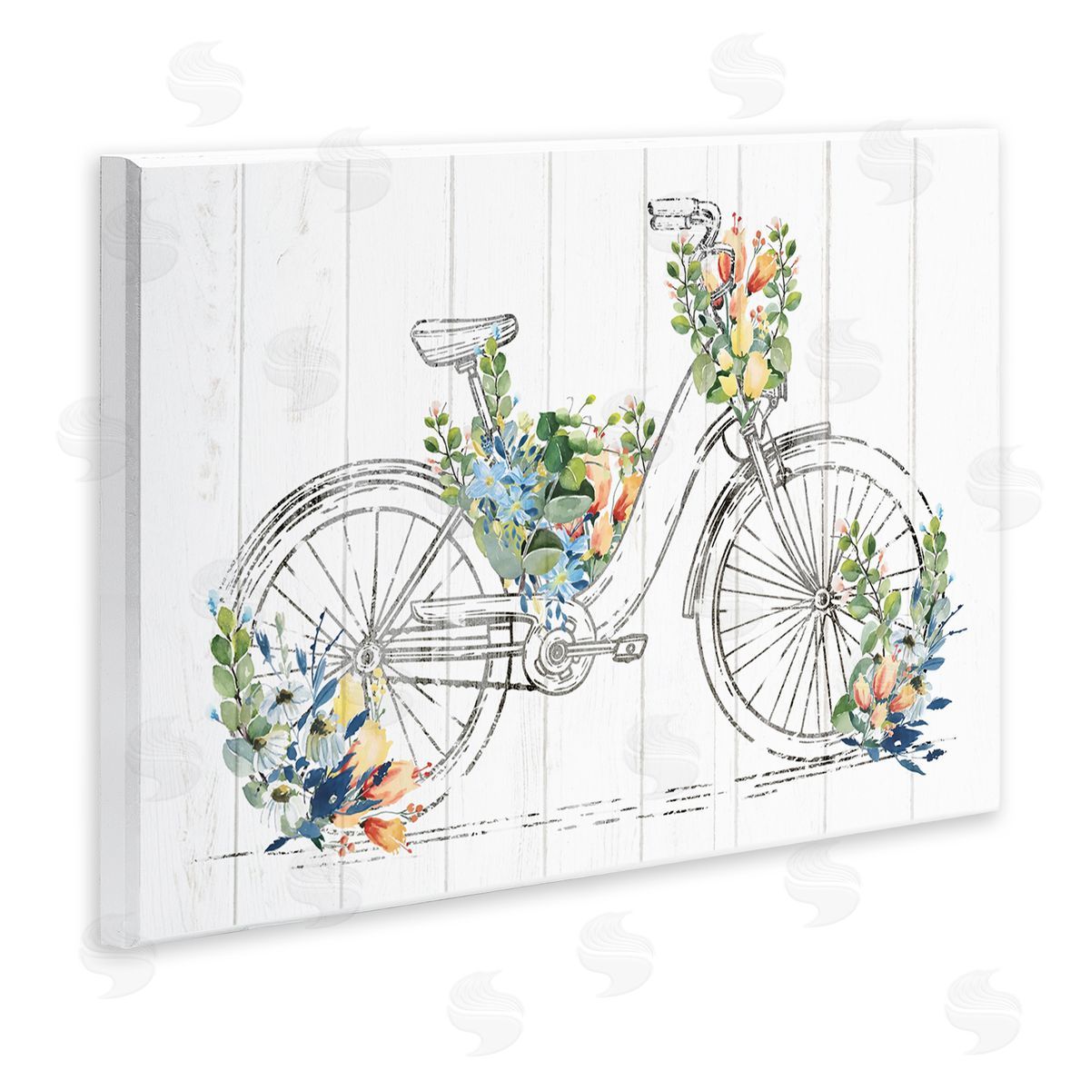 Kim Allen Floral Country Bicycle Wall Plaque Artside_