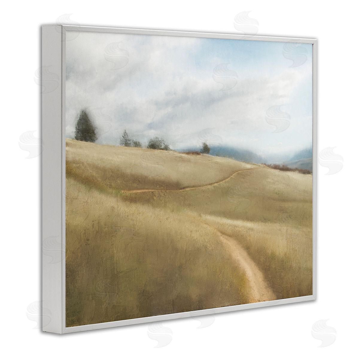 Kim Allen Country Path Landscape White Framed Giclee Wall Artside_