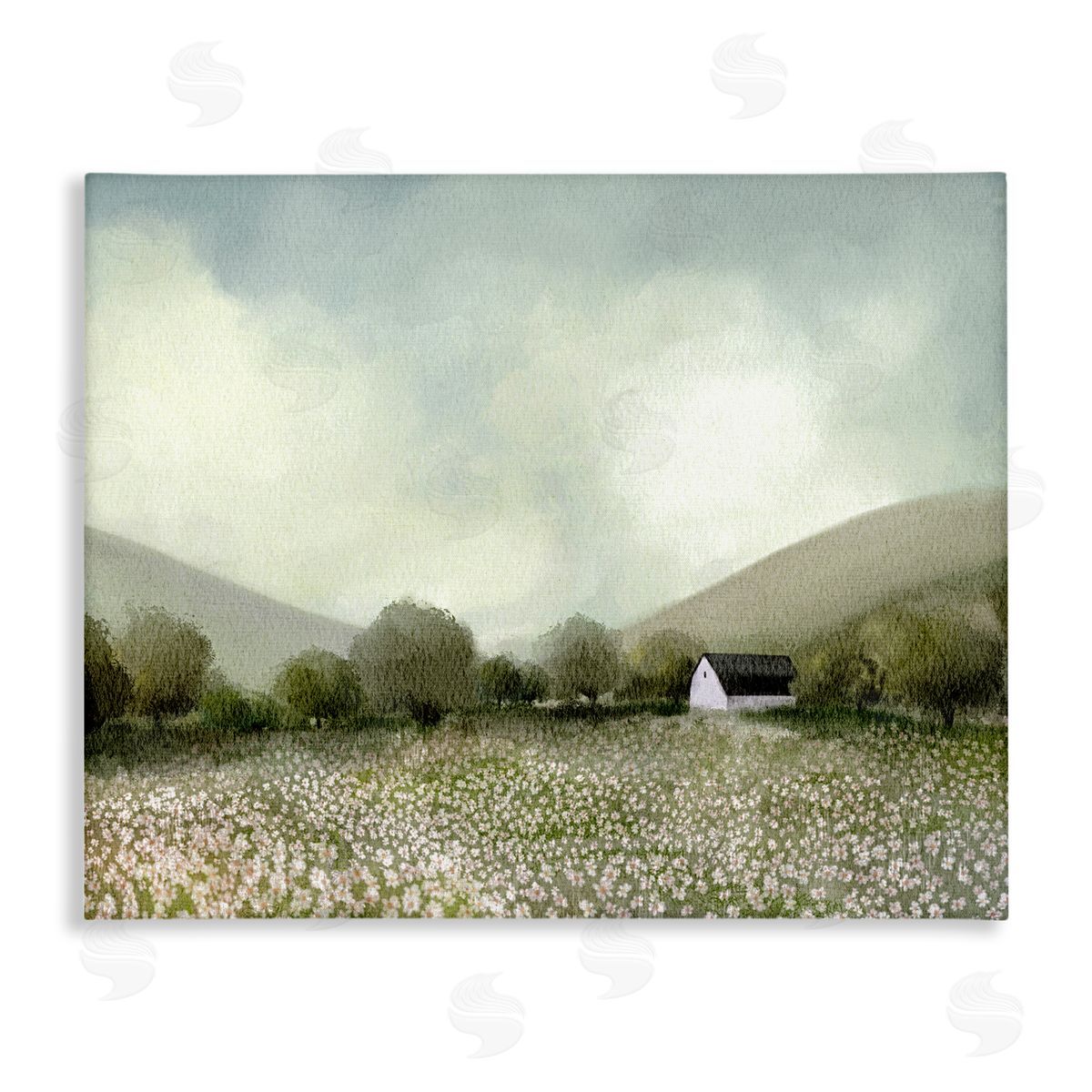 Leah Straatsma Cottage in Meadow Canvas Wall Art